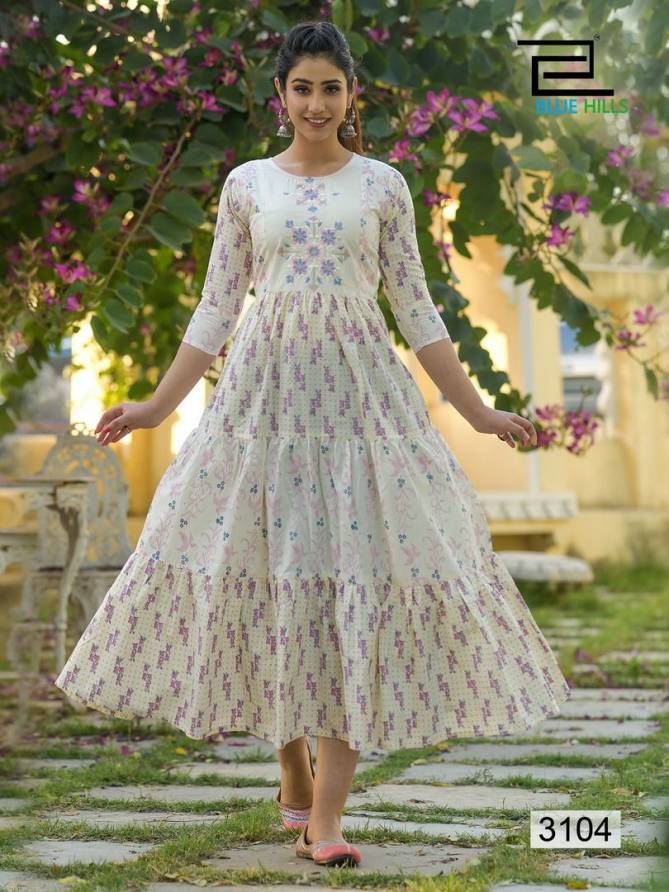 Blue Hills Livik 11 Heavy Cotton Fancy Festive Wear Designer Anarkali Kurti Collection